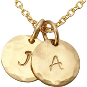 Personalized Hand Stamped Initial Pendant