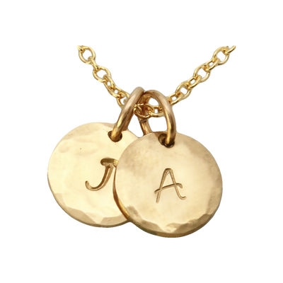 Personalized Hand Stamped Initial Pendant