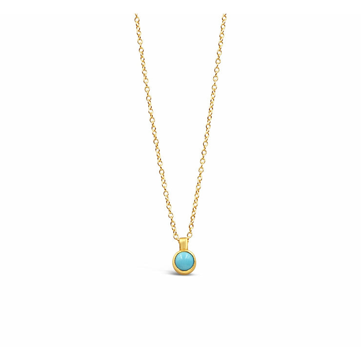 Solitaire Turquoise Pendant Necklace