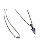 Black Arrow Pendant Necklace