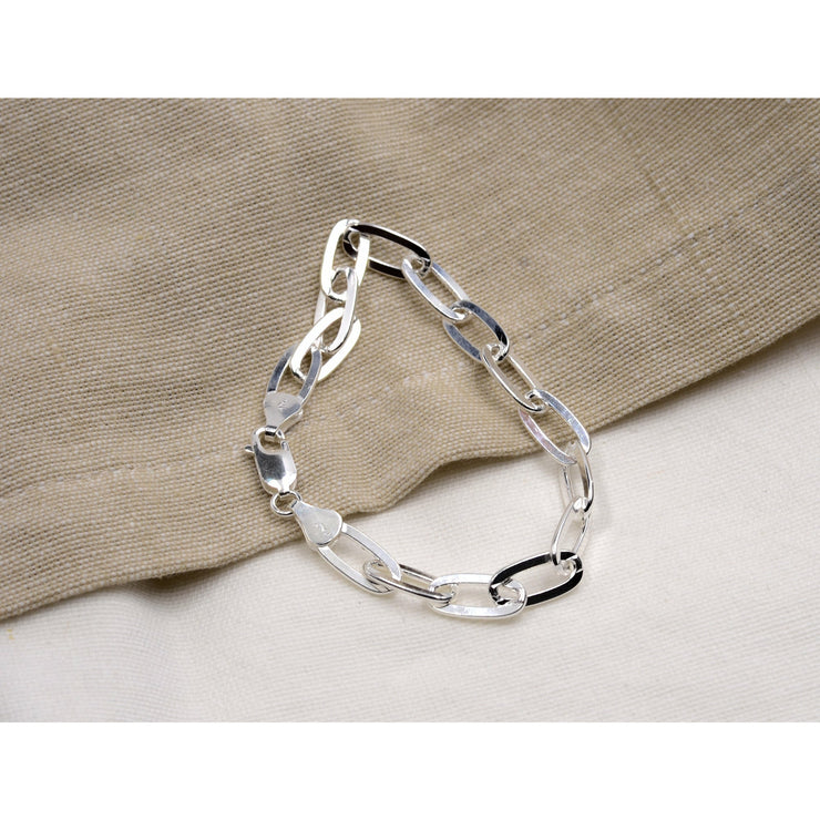 Large Link Paper Clip Chain Bracelet