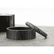 His and Hers Black Wedding Bands
