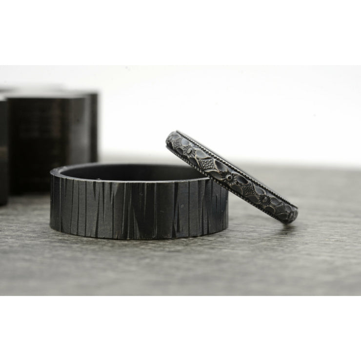 His and Hers Black Wedding Bands