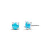 Bluebird Turquoise Stud Earrings in Sterling Silver